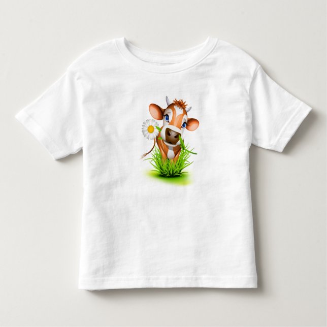 Toddler Daisy Cow T-Shirt (Front)