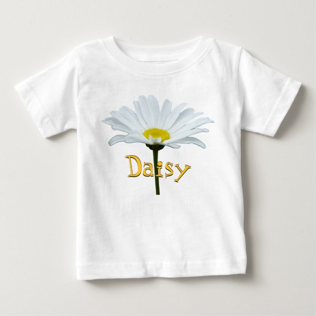 Toddler Daisy T-shirt Personalize Daisy Baby Shirt (Front)