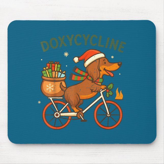 Toddler Doxycycline Long Hair Dachshund Christmas  Mouse Pad (Front)