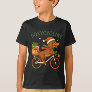Toddler Doxycycline Long Hair Dachshund Christmas  T-Shirt