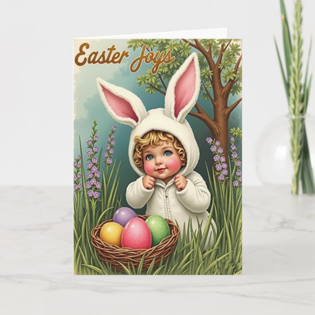Toddler Easter Joy Holiday Card (Front)