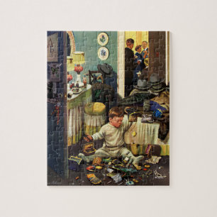 Toddler Empties Purses Jigsaw Puzzle