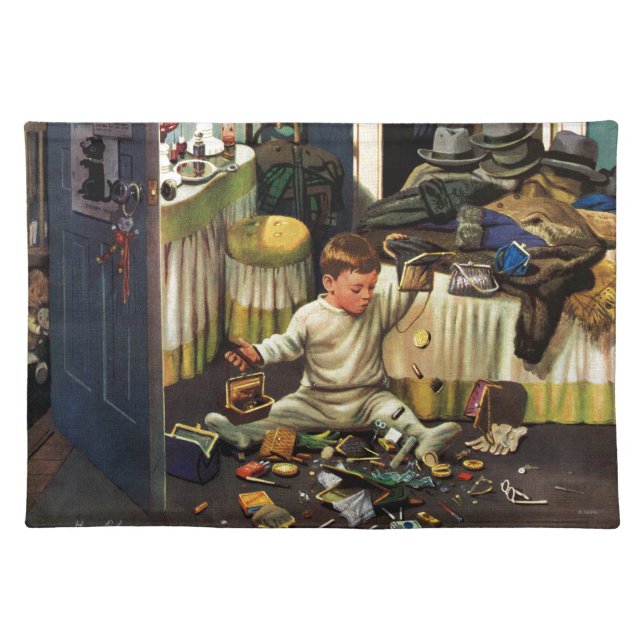 Toddler Empties Purses Placemat (Front)
