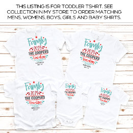 Toddler Family Vacation Beach Summer Custom T-shirt