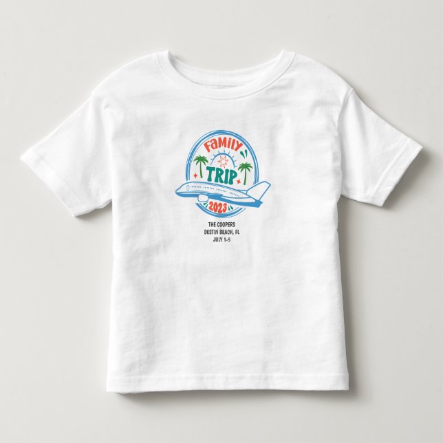 Toddler Family Vacation Beach Summer Custom Toddler T-shirt (Front)