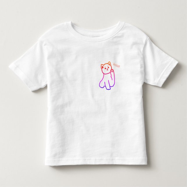 Toddler Fine Jersey T-Shirt Hello Catty (Front)