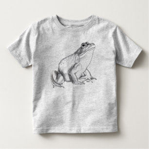 Toddler Frog T-shirt Bullfrog Art Baby Frog Shirt