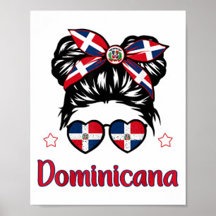 Toddler Girl Dominican Republic-shirt Flag Hispani Poster