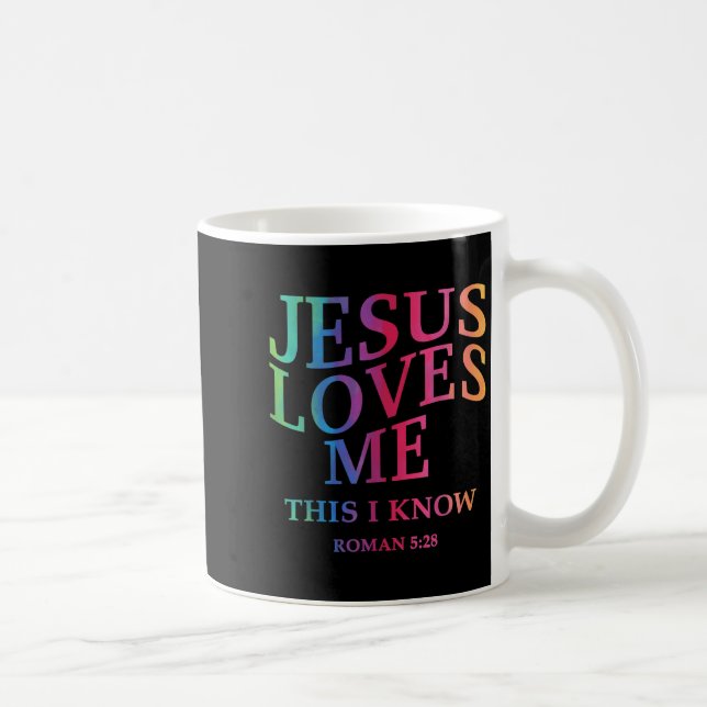Toddler Girl Jesus Loves Me This I Know Christian  Coffee Mug (Right)