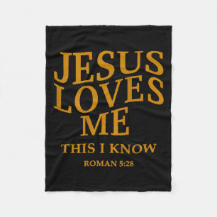 Toddler Girl Jesus Loves Me This I Know Christian  Fleece Blanket