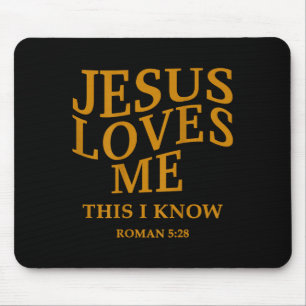 Toddler Girl Jesus Loves Me This I Know Christian  Mouse Pad