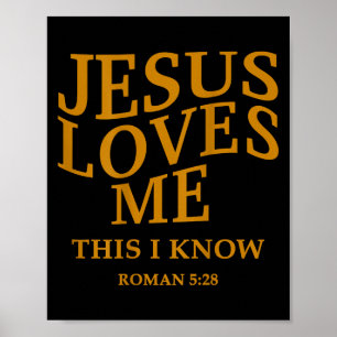 Toddler Girl Jesus Loves Me This I Know Christian  Poster