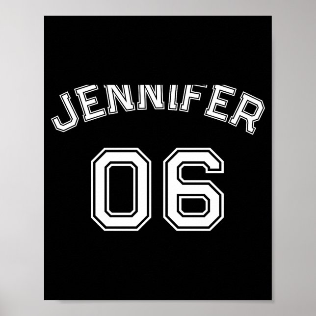 Toddler Girl Name Jersey Number Srts Nk Cotton Tod Poster (Front)