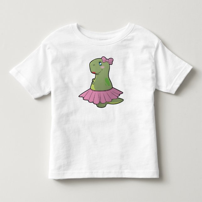 Toddler Girls Dinosaur T-Rex Dress Toddler T-shirt (Front)