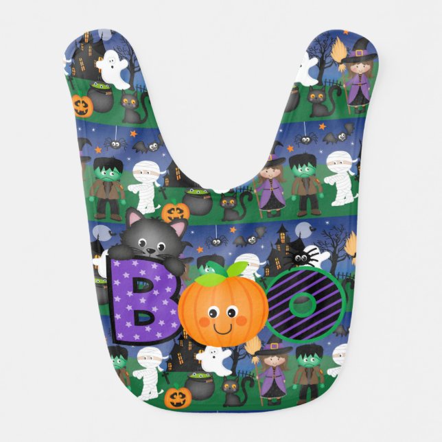 Toddler Halloween Baby Bib (Front)