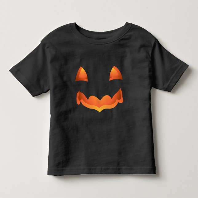 Toddler Halloween T-Shirt Pumpkin Toddler Shirts (Front)