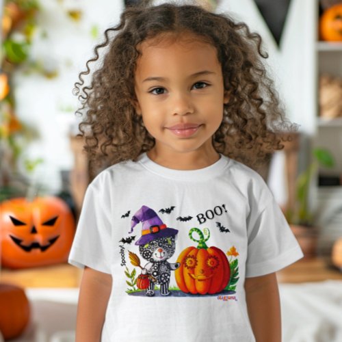 Toddler Halloween T-Shirt: STEM Witchy Gear Bear  Toddler T-shirt
