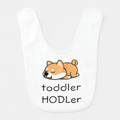 Toddler HODLer Dogecoin Crypto Baby Shiba Inu Baby Bib