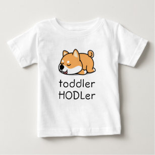 Toddler HODLer Dogecoin Crypto Cute Baby Shiba Inu Baby T-Shirt