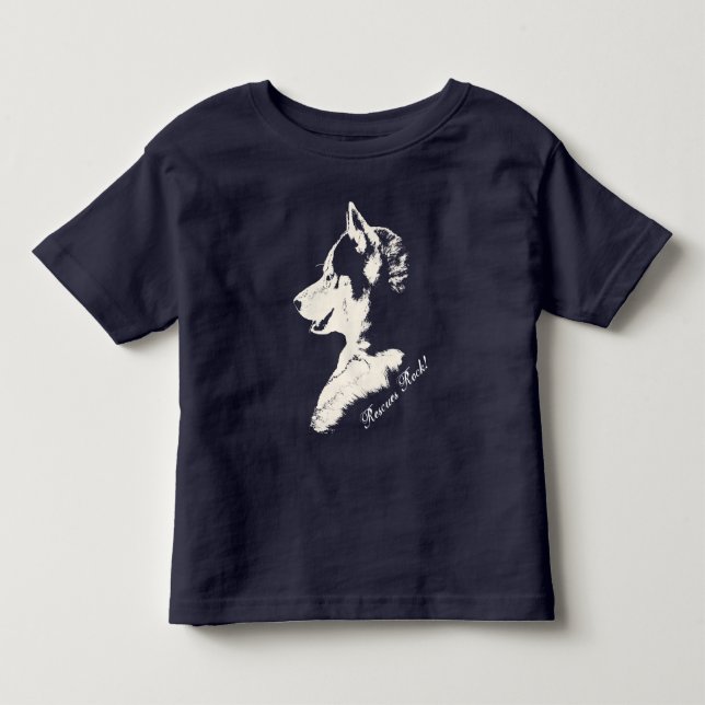 Toddler Husky Shirt Rescue Dog Husky Baby T-shirt (Front)