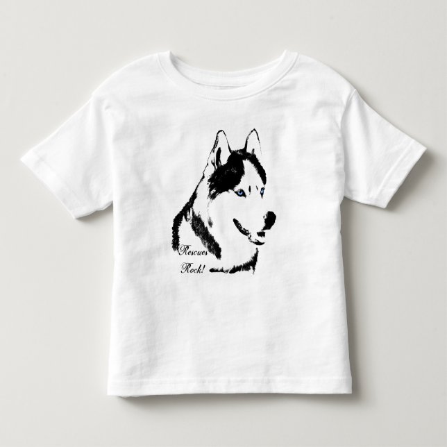 Toddler Husky Shirt Rescue Dog Husky Baby T-shirt (Front)