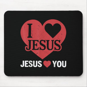 Toddler I Love Jesus Loves You Me Christian God So Mouse Pad