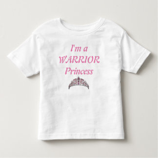 Toddler 'I'm a warrior princess' Ruffle Dress Toddler T-shirt