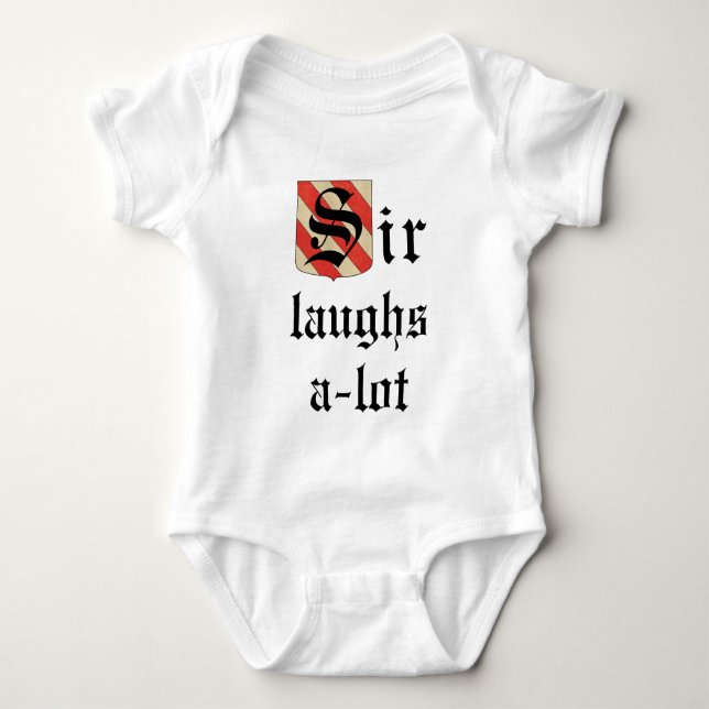 Toddler Jersey T-Shirt  "Sir Laughs-a-lot" Baby Bo Bodysuit (Front)