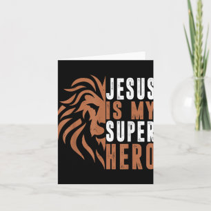 Toddler Jesus Is My Superhero Christian God Son Br Card