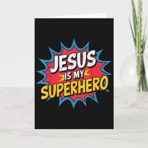 Toddler Jesus Is My Superhero Christian God Son Br Card
