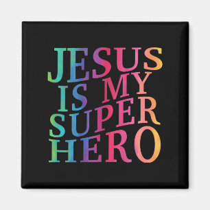 Toddler Jesus Is My Superhero Christian God Son Br Magnet