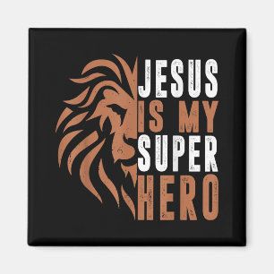 Toddler Jesus Is My Superhero Christian God Son Br Magnet