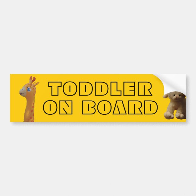 Toddler On Board Bumper Sticker (Front)