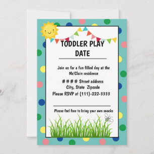 Toddler play date invitation