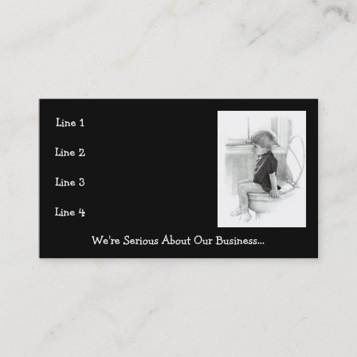 Customizable TODDLER, POTTY BUSINESS CARDS