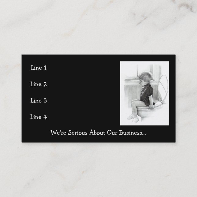 TODDLER, POTTY BUSINESS CARDS (Front)
