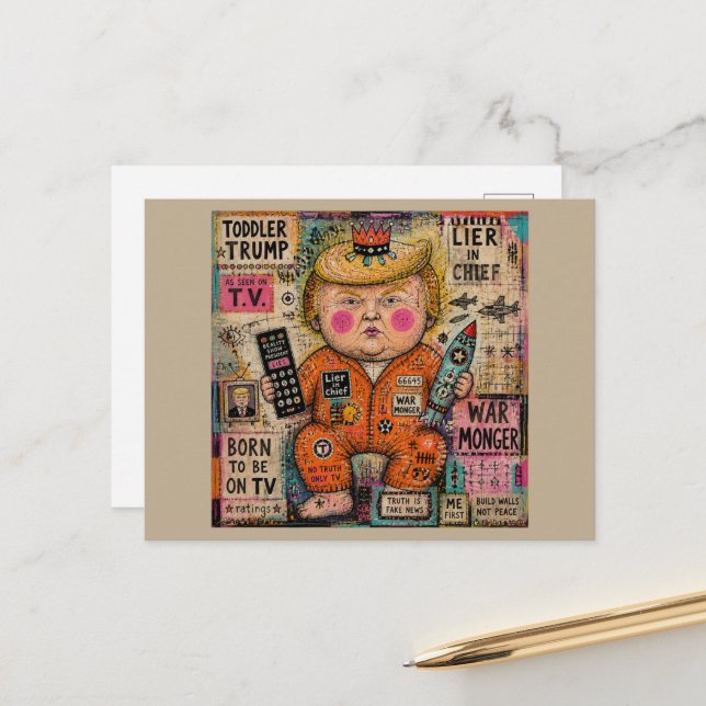 Toddler President Postcard (Front/Back In Situ)