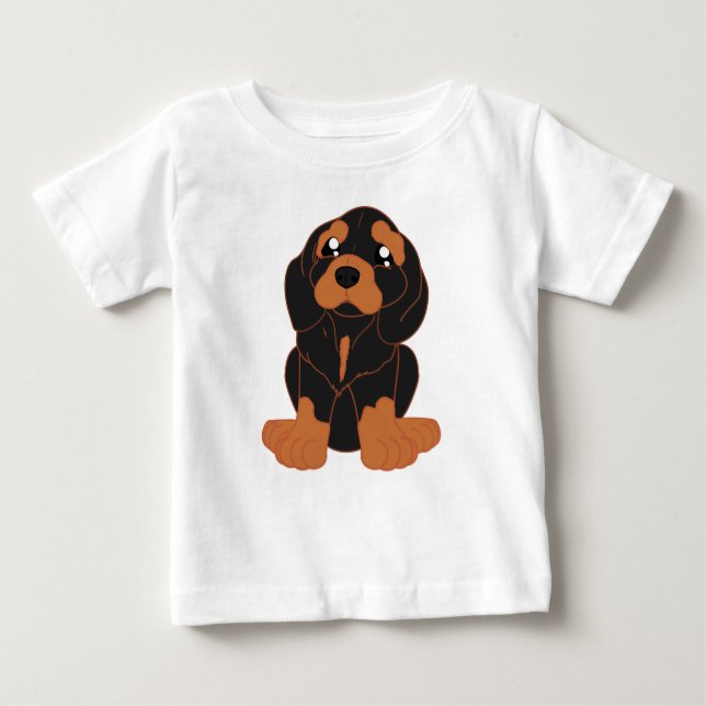 Toddler Pullover Hoodie with dog pattern (Front)