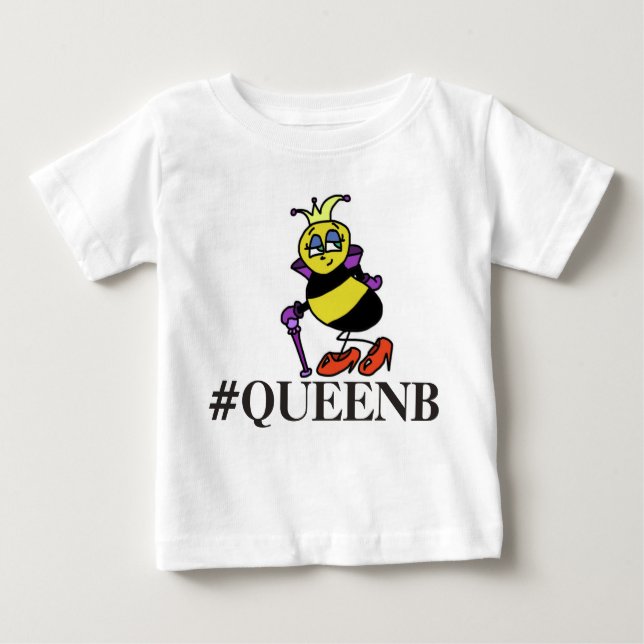 Toddler queen bee hashtag shirt (Front)