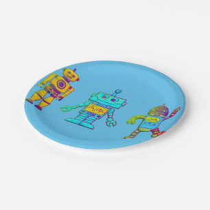 Toddler  Robot Design Paper Plates