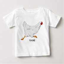 Toddler Ruffle Tee HEART AND RUNNING HEN