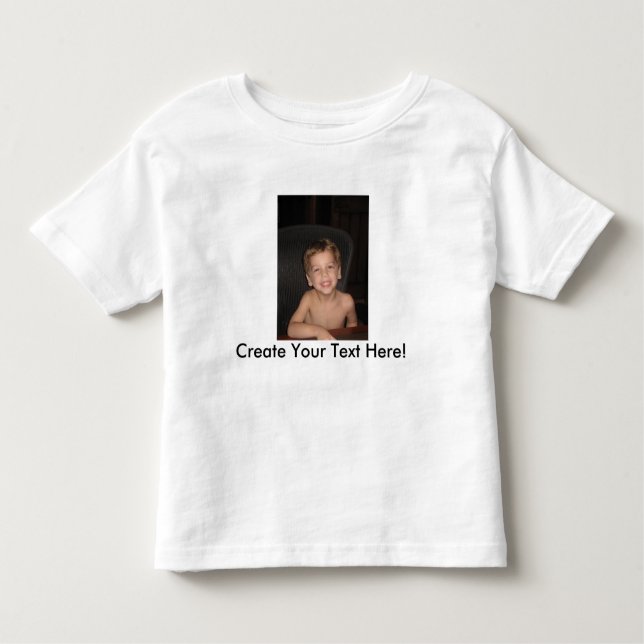 Toddler Shirt With Custom Picture and Text (Front)