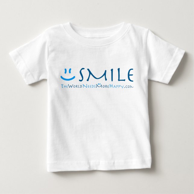 Toddler Smile-blue Baby T-Shirt (Front)