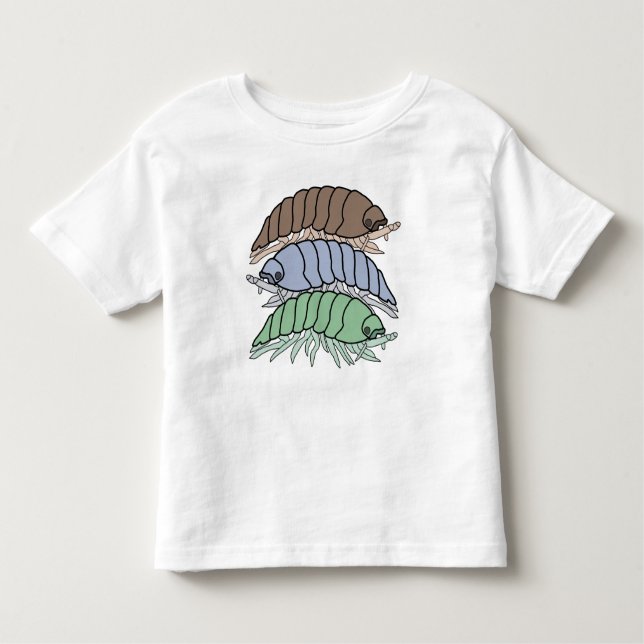 Toddler T-Shirt - 3 Pill Bugs (white) (Front)