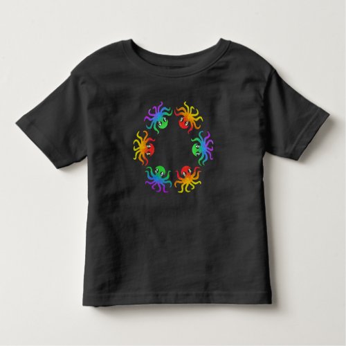 Toddler T_Shirt _ Gradient Octopus vivid