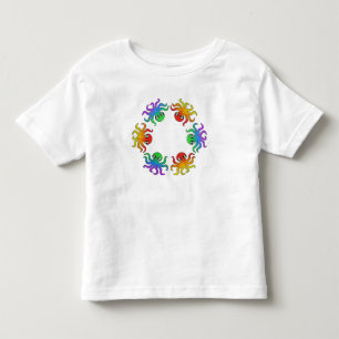 Toddler T-Shirt - Gradient Octopus (white)
