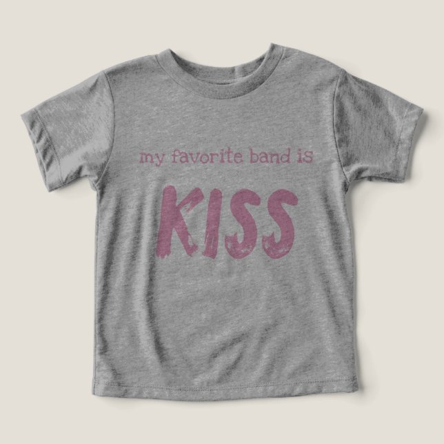 Toddler T-Shirt "my favorite band is KISS" (Design Front)