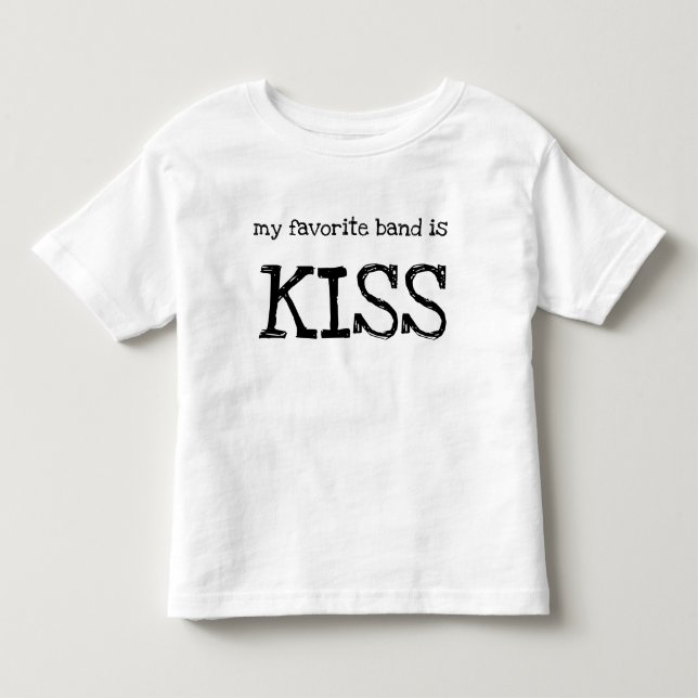 Toddler T-Shirt "my favorite band is KISS" (Front)