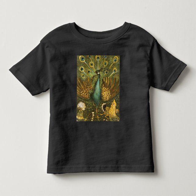 Toddler T-Shirt Pauw-met-kippen Theo-van-Hoytema  (Front)