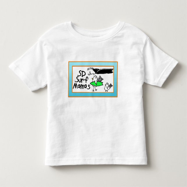 Toddler t-shirt surf birdies and waves (Front)